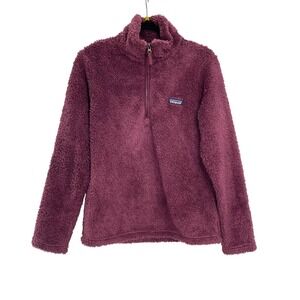 Patagonia Women's Purple Quarter Zip Soft Pullover Fuzzy Fleece Jacket Size M‎